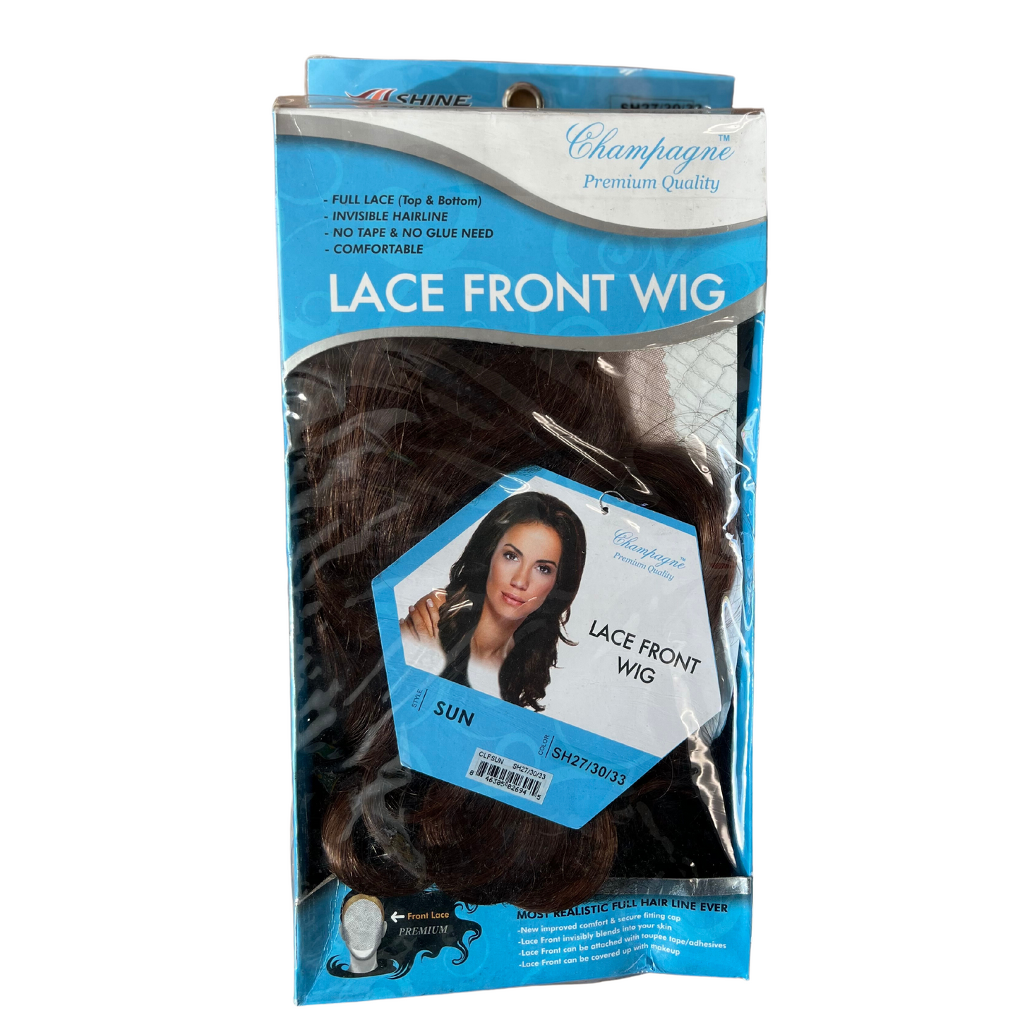 Lace Front Wig Invisible Hairline Color SH27/33 full lace top and bottom