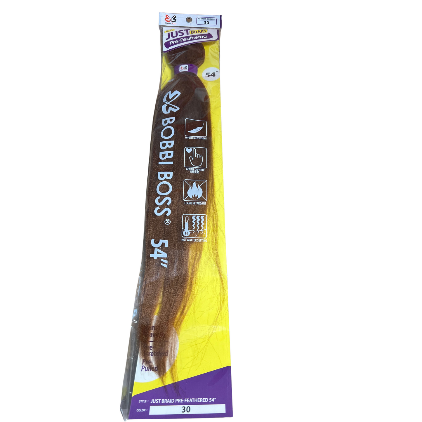 Braid Hair Just Braid Pre Feathered 54” Color 30 Bobbi Boss