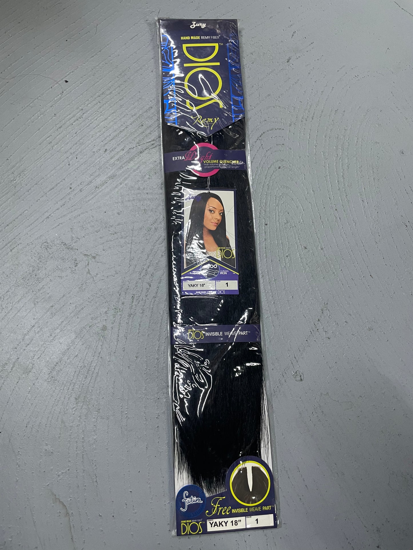 Dios Remy Invisible Weave Part Yaky 18'' Color 1