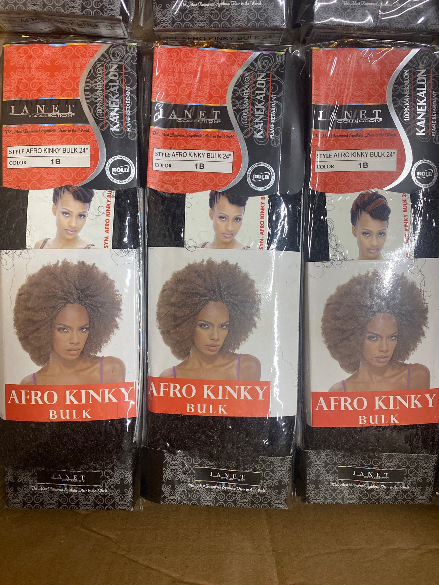 Janet Afro Kinky Bulk 24'' Color 1B