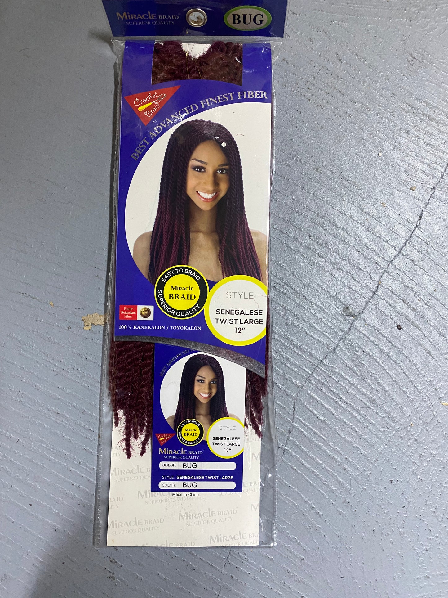 Miracle Braid 12'' Senegalese Twist Large Color BUG