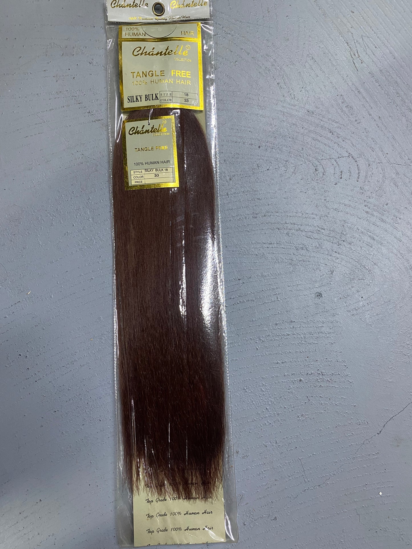 Chantelle 100% Human Hair Silky Bulk 18'' Color 33