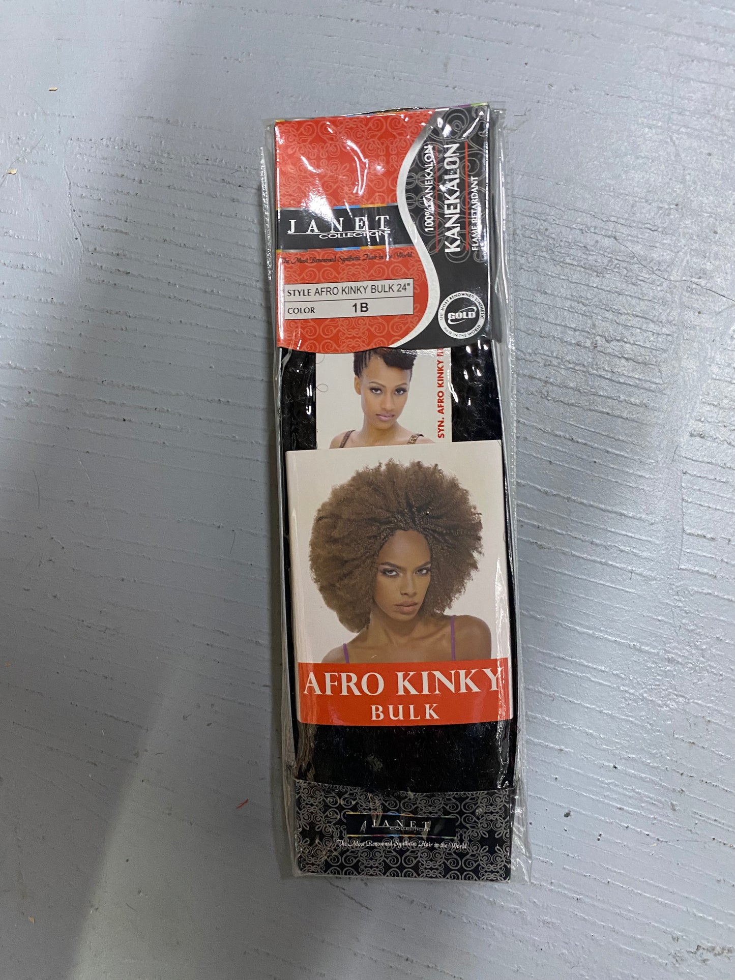 Janet 100% Kanekalon Afro Kinky Bulk 24'' Color 1B