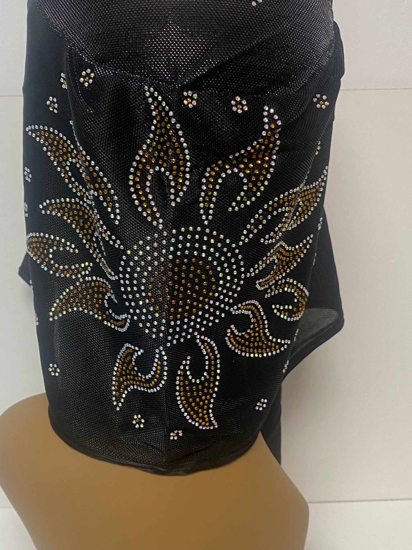 Womens Rhinestone Head Scarf Head Wrap Chemo Cap Spandex Bandana Du Rag