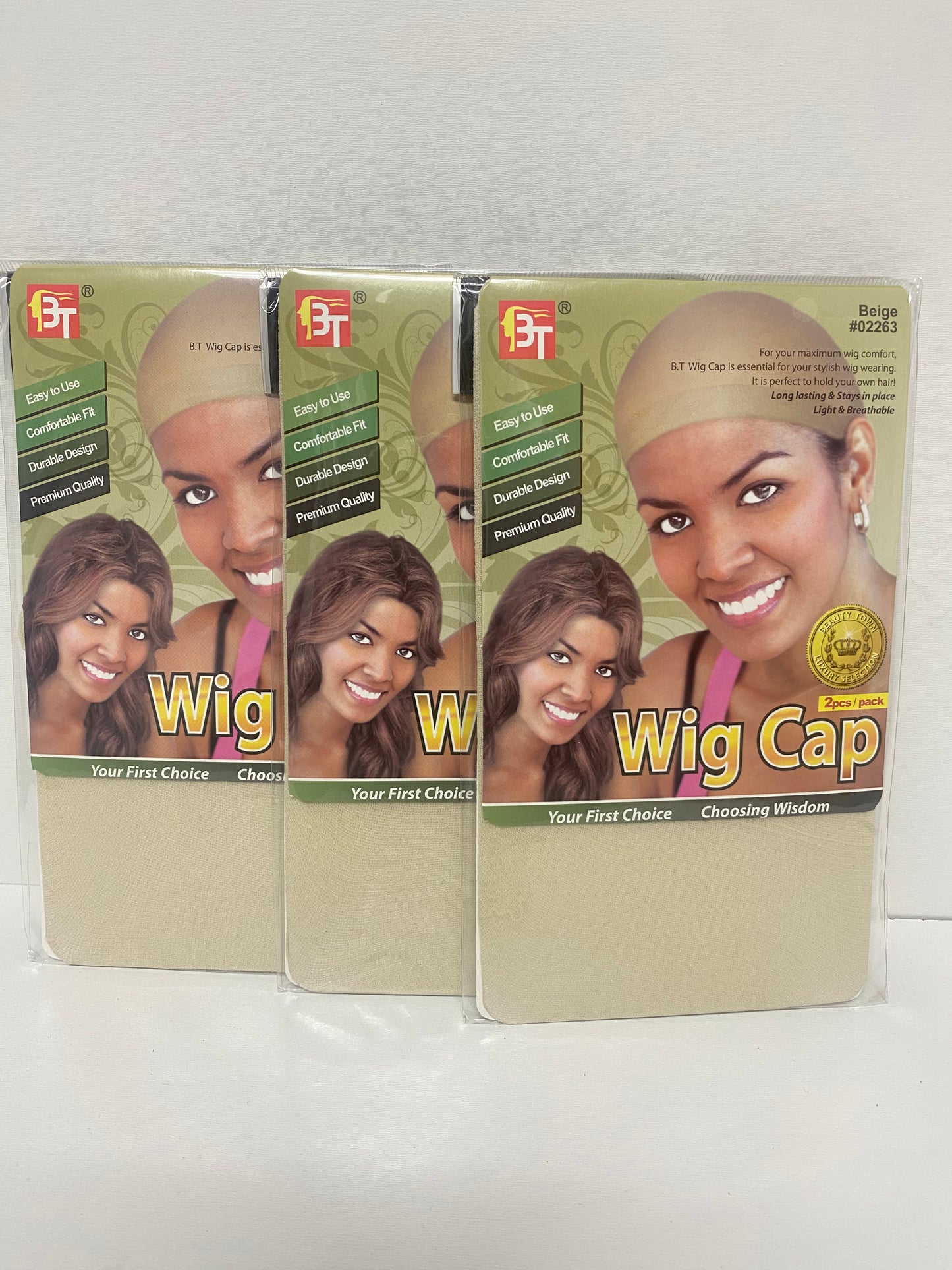 Beauty Town Wig Caps Black 2 Pack