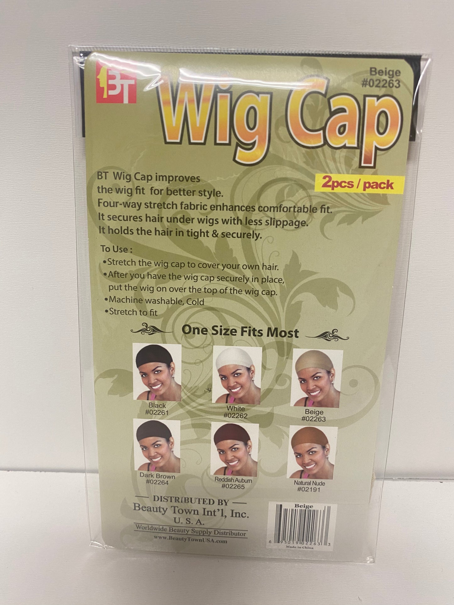 Beauty Town Wig Caps Black 2 Pack