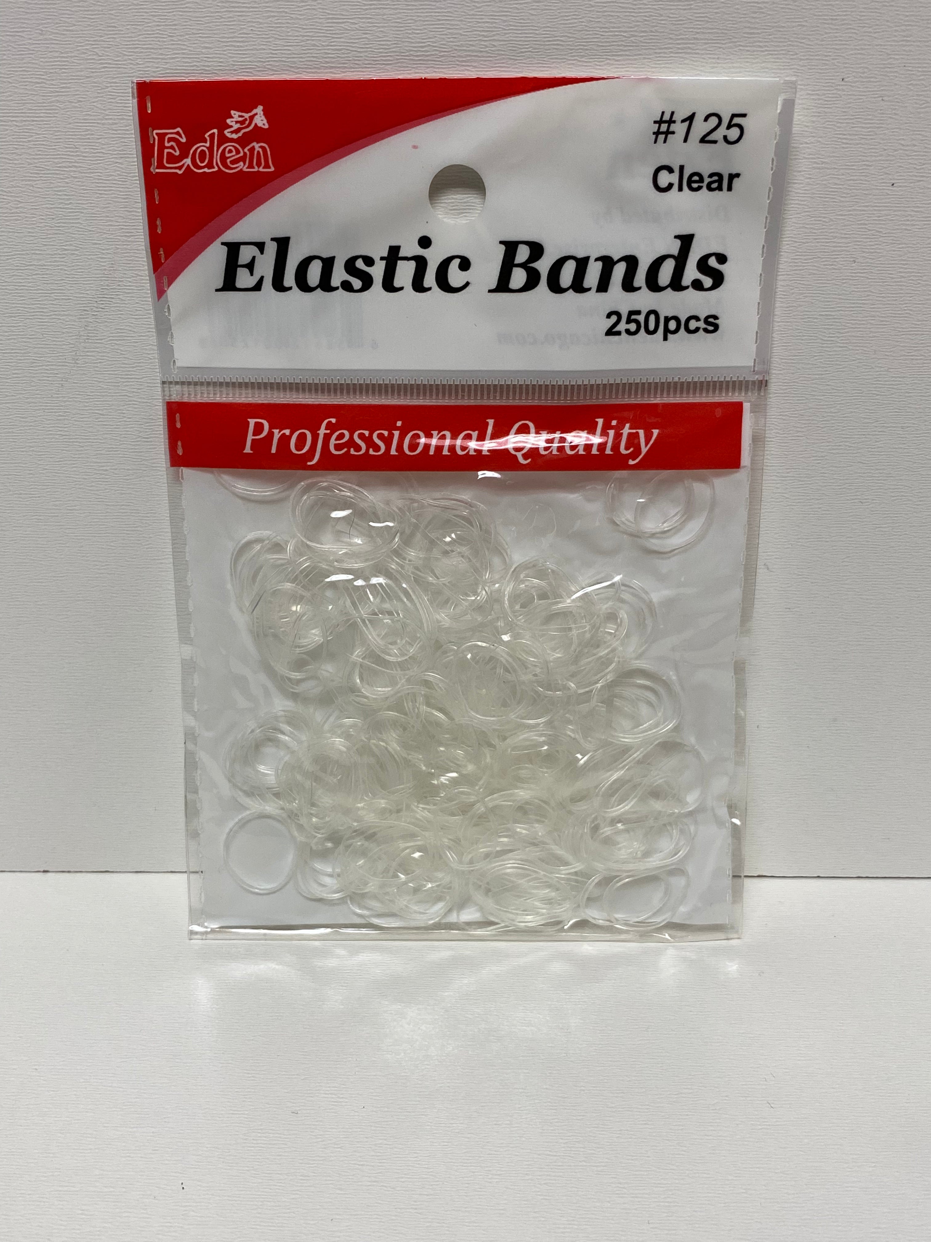 Eden Clear Polyband Hair Elastics - 250 PCS.