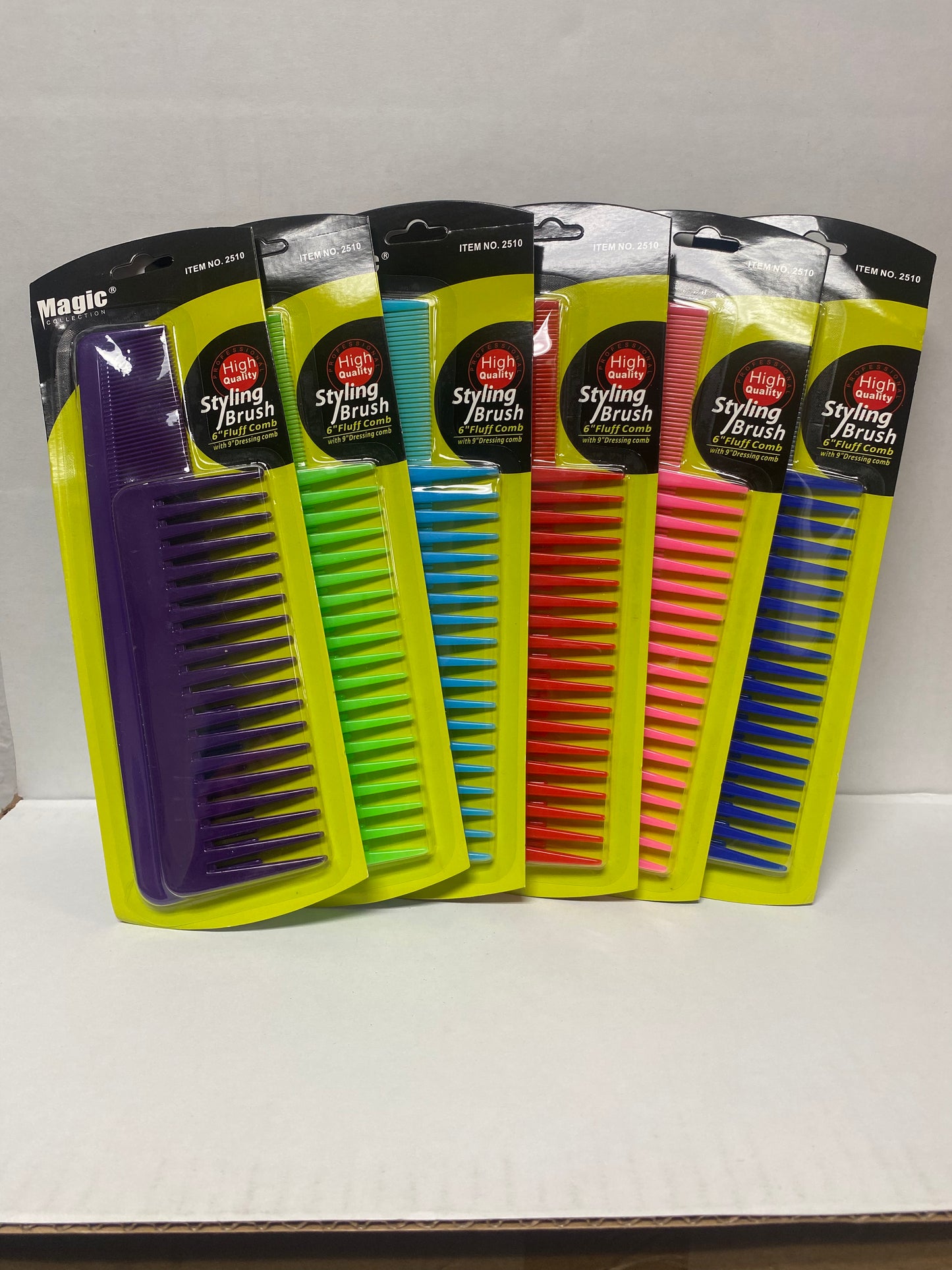Magic Collection Styling Brush 6'' Fluff Brush 9'' Dressing Comb