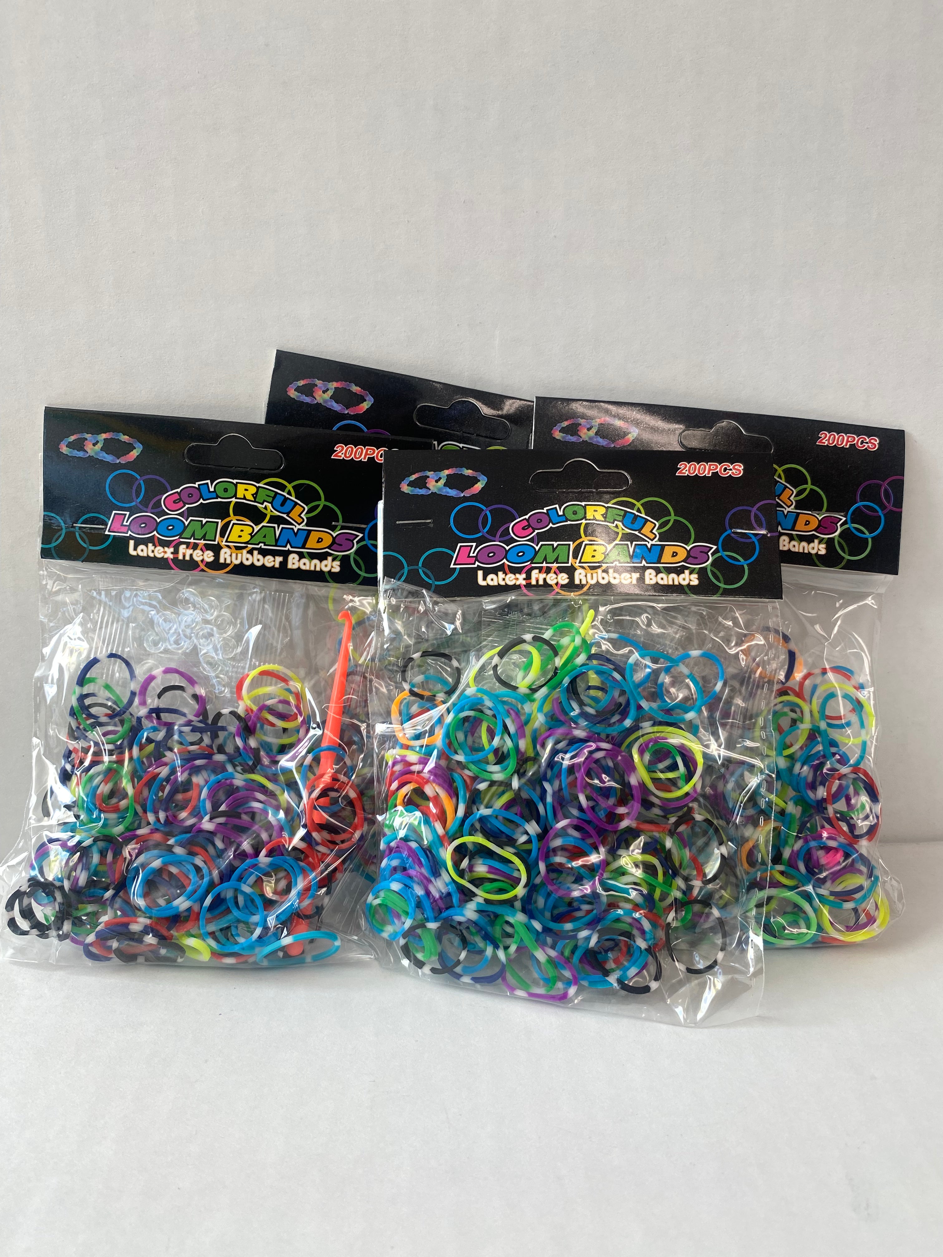 200 pcs Mix colorsTransparent S clips for loom bands crafts findings  accessories