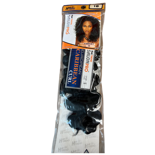 Hair Trend Salon Pro European Caribbean Curl 14” 1B Human Hair Quality