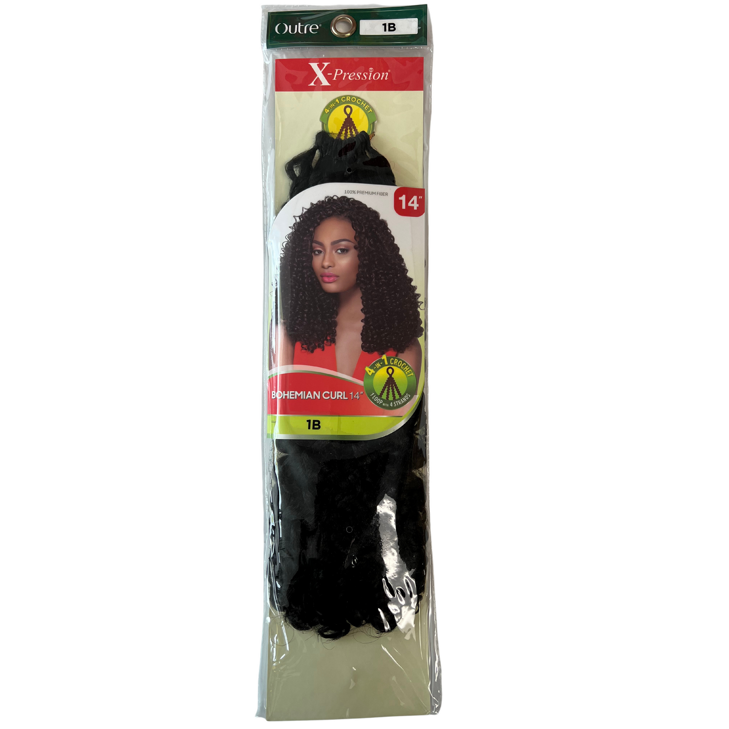 Outre Synthetic Hair Crochet Braids X-Pression Braid 4 In 1 Loop Bohemian Curl 14"