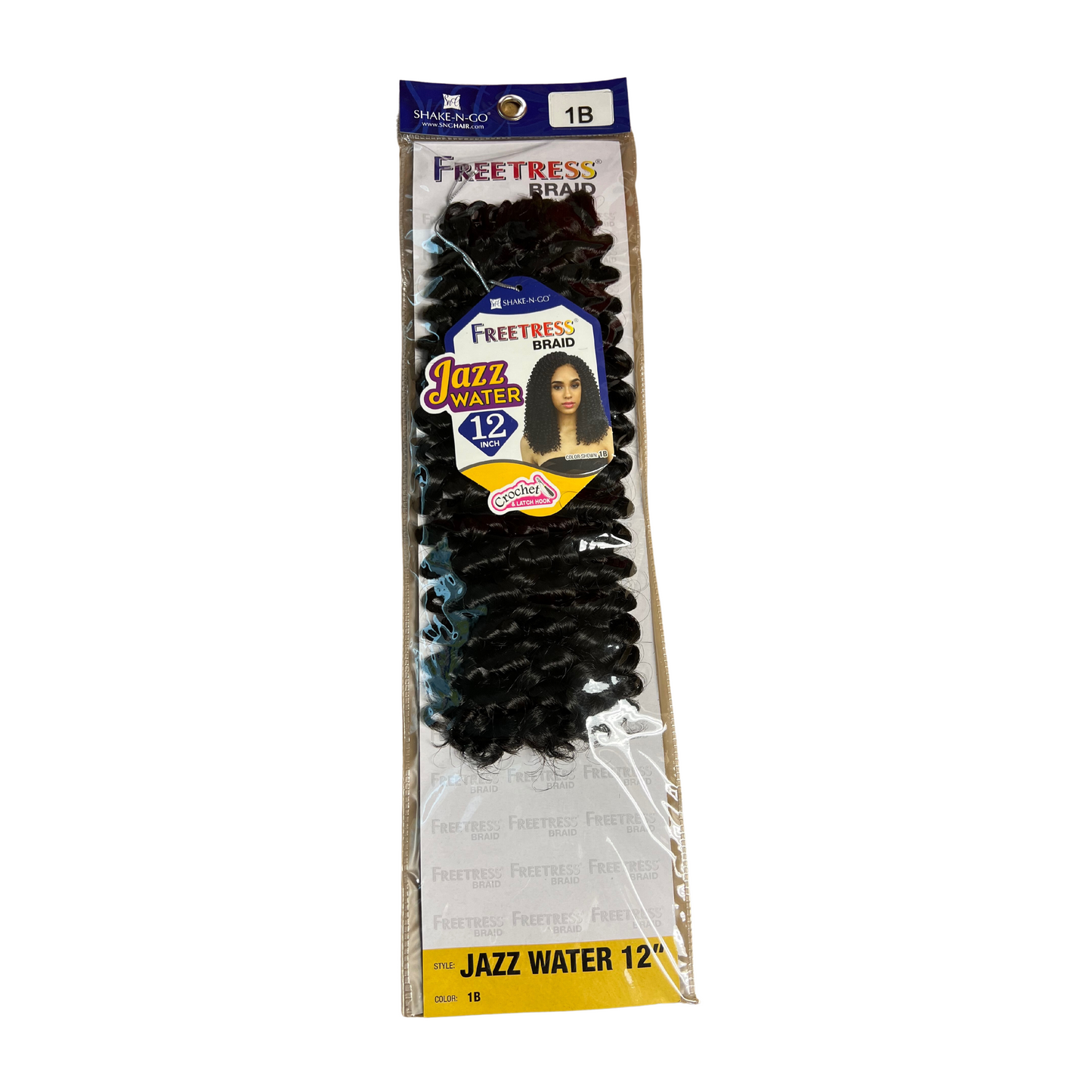 Freetress Jazz Water 1B 12” Crochet Hair