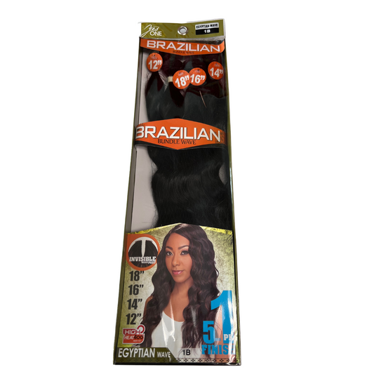 Yes One Brazilian Bundle Egyptian Wave Loose Deep Color 1B 12” 14” 16” 18” Human Hair