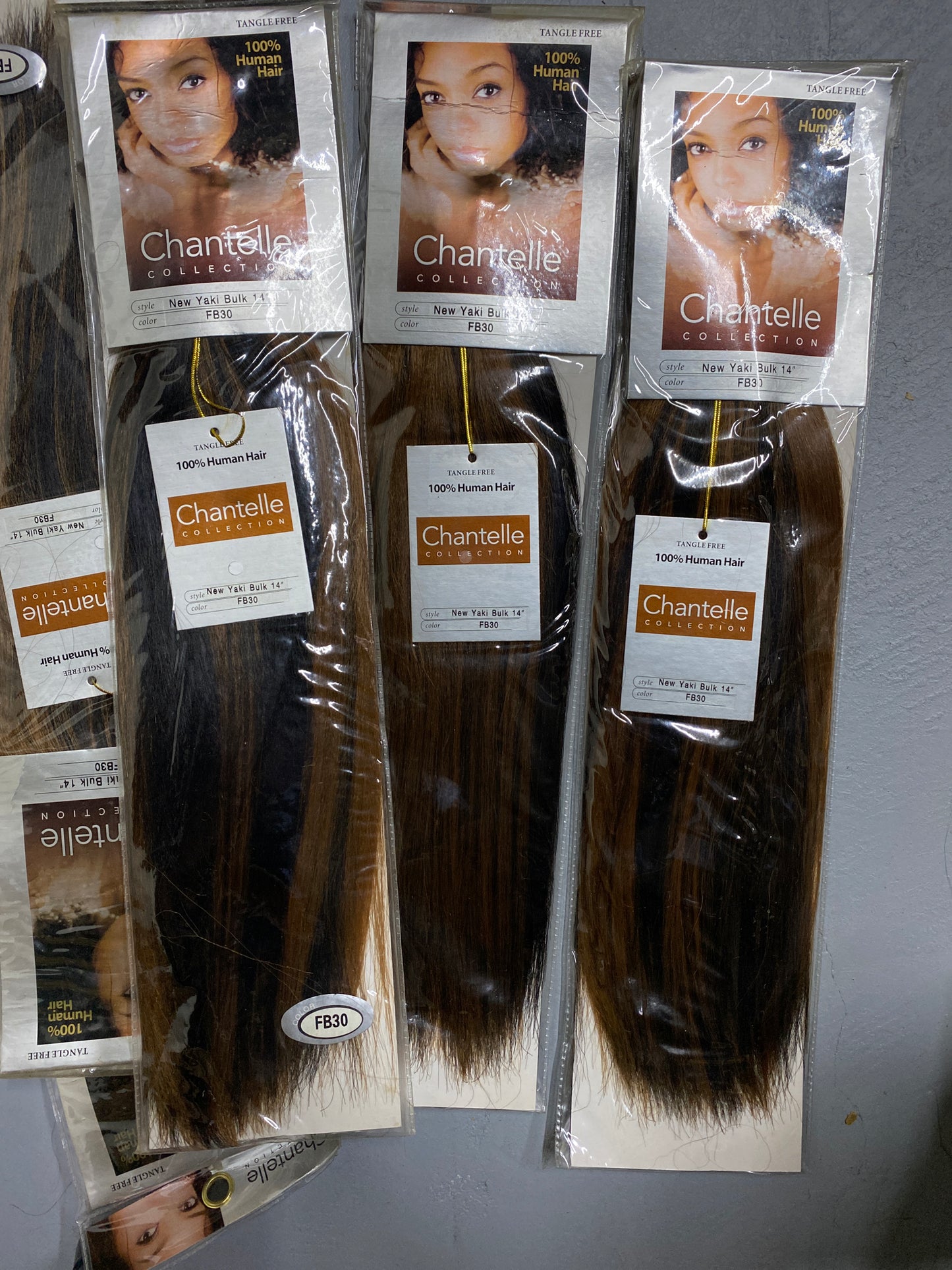 Chantelle New Yaki Bulk  14'' Color FB30 100% Human Hair