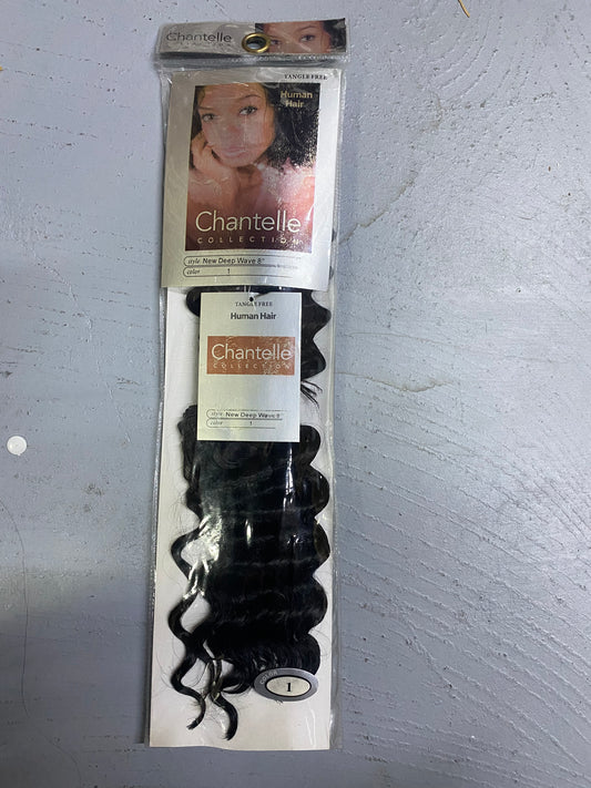 Chantelle 100% Human Hair New Deep Wave 8'' Color 1