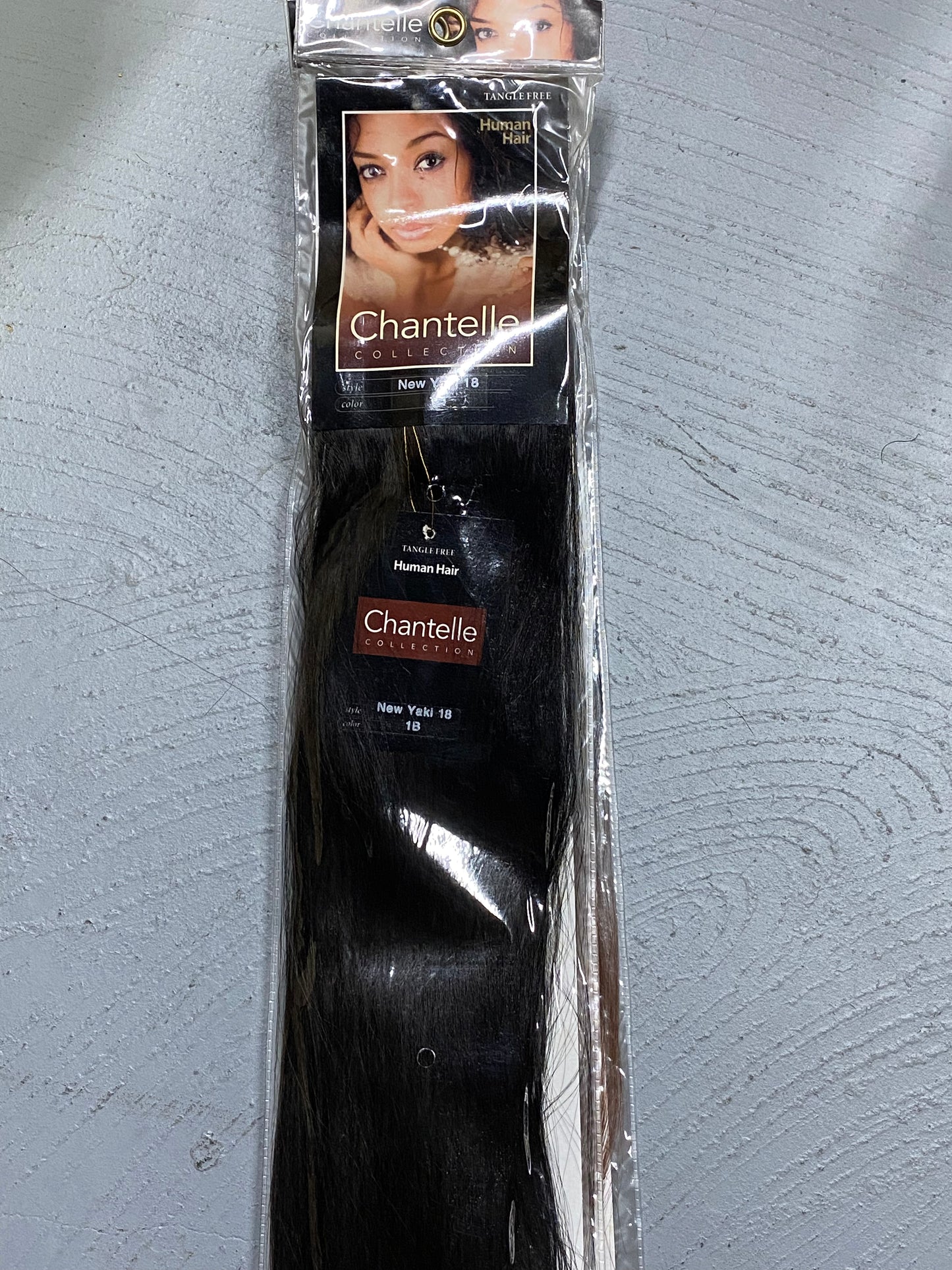 Chantelle 100% Human Hair New Yaki 18'' Color 1B