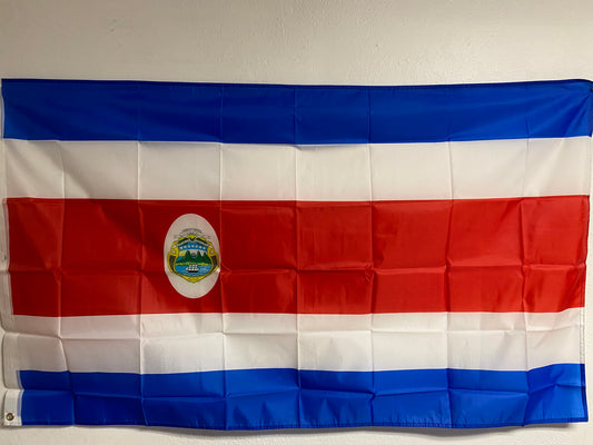 Costa Rica Flag with Brass Grommets