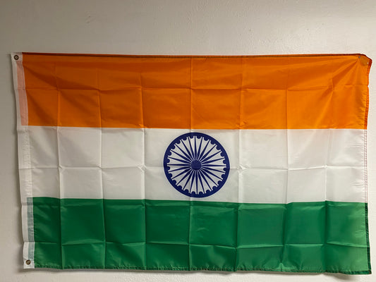 India Flag with Brass Grommets