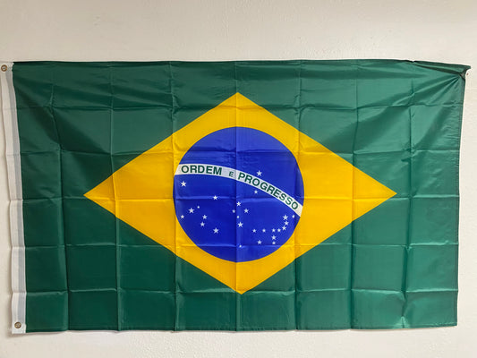 Brazil Flag with Brass Grommets
