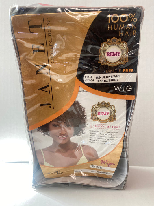 Janet H/H Jenne Wig Color PFS1/Burg 100% Human Hair