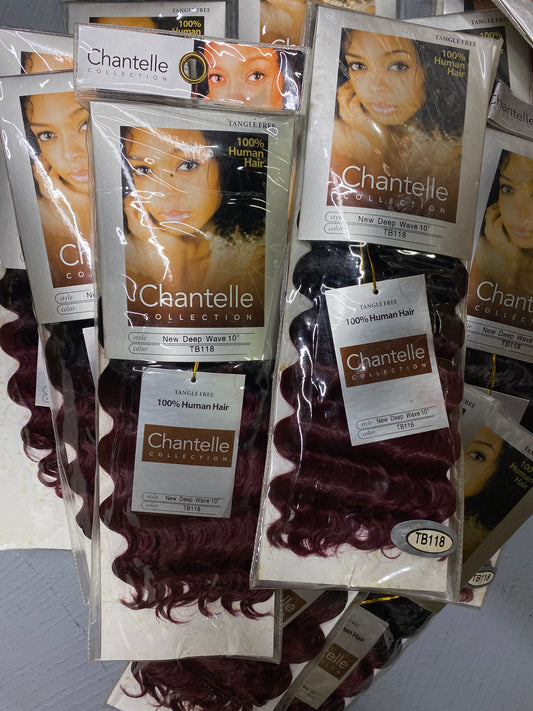 Chantelle New Deep Wave 10'' Color TB118 100% Human Hair