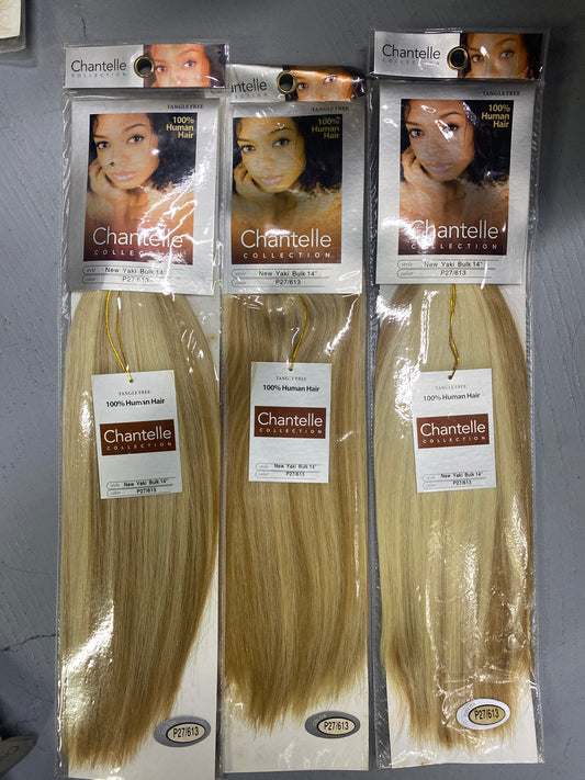 Chantelle New Yaki Bulk 14'' Color P27/13 100% Human Hair