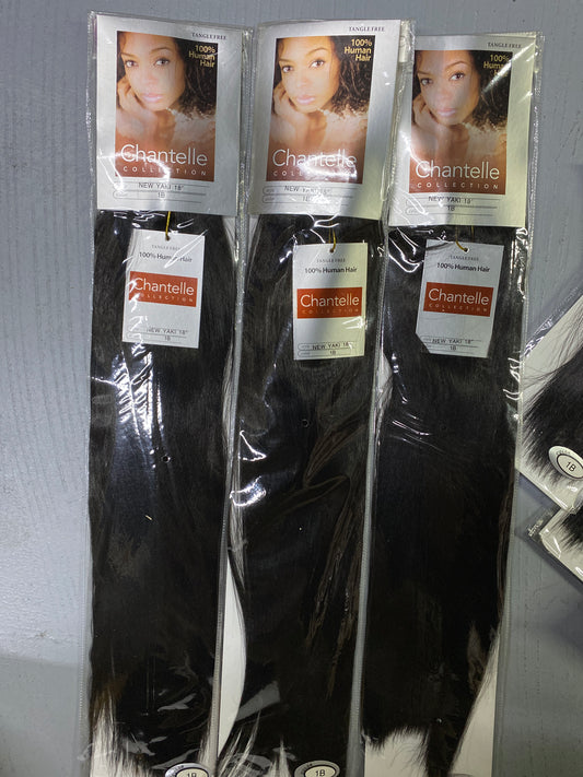 Chantelle New Yaki 18'' Color 1B 100% Human Hair