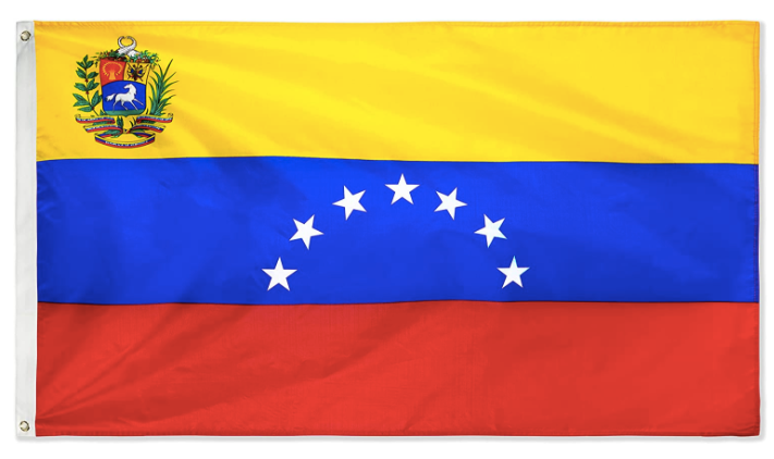 Venezuela Flag with Brass Grommets