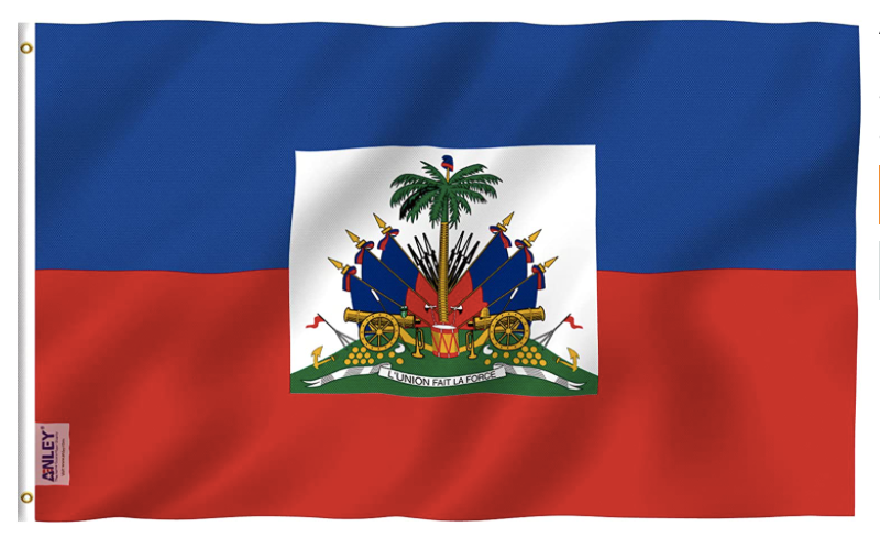 Haitian National Flags with Brass Grommets