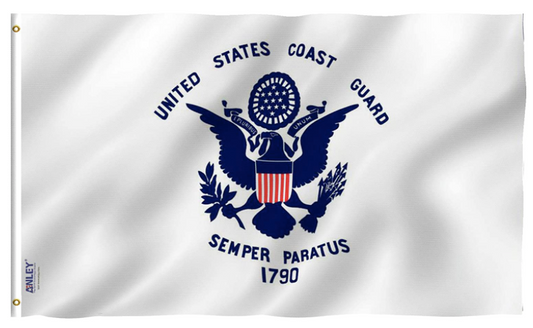 United States Coast Guard Flag with Brass Grommets