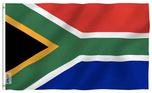 South Africa Flag with Brass Grommets