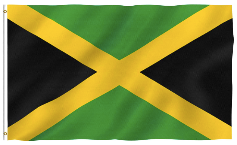 Jamaican Flag with Brass Grommets